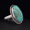 Sterling Silver Kingman Turquoise Ring Size 6.5