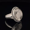 Sterling Silver Tourmalated Quartz Ring Size 10