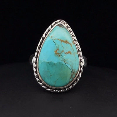 Sterling Silver Kingman Turquoise Ring Size 6.5