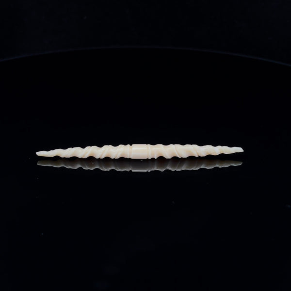 6g (4mm) Fossilized Mammoth Ivory Carved Septum Spike