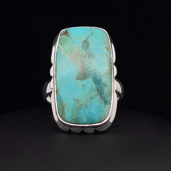 Sterling Silver Kingman Turquoise Ring Size 7