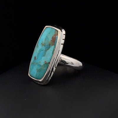 Sterling Silver Kingman Turquoise Ring Size 7