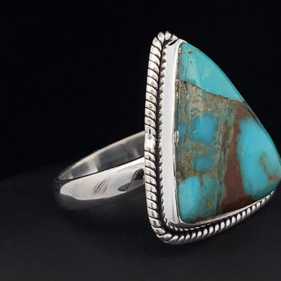 Sterling Silver Kingman Turquoise Ring Size 7