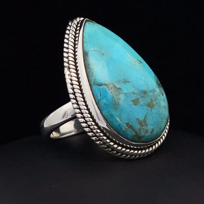 Sterling Silver Kingman Turquoise Ring Size 7