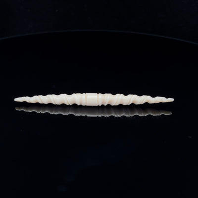 4g (5mm) Fossilized Mammoth Ivory Carved Septum Spike
