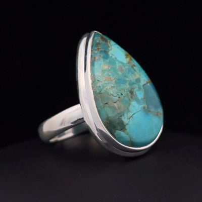 Sterling Silver Kingman Turquoise Ring Size 7