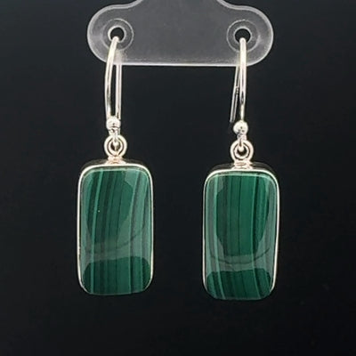 Sterling Silver Malachite Earrings