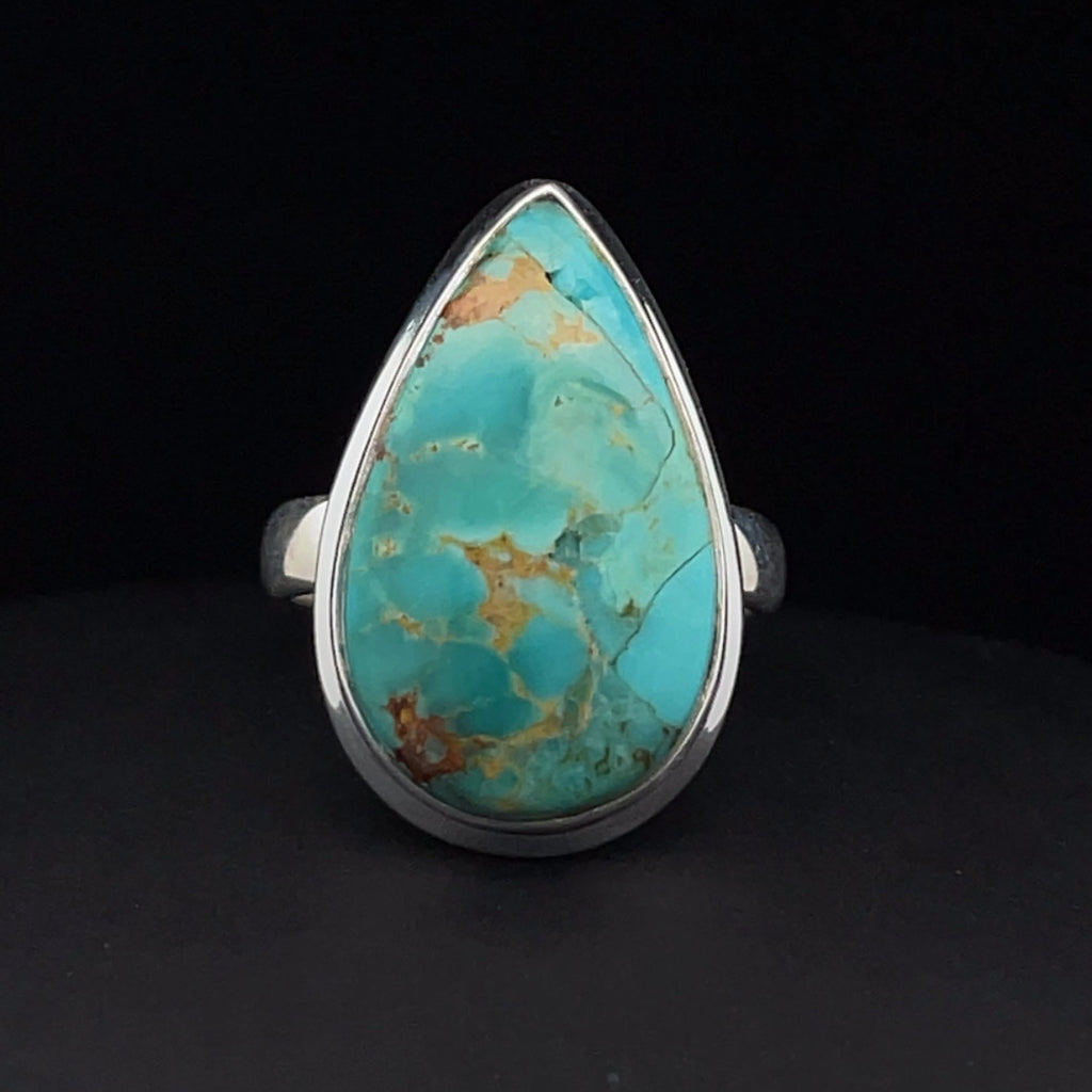 Sterling Silver Kingman Turquoise Ring Size 6.5