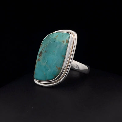 Sterling Silver Kingman Turquoise Ring Size 7