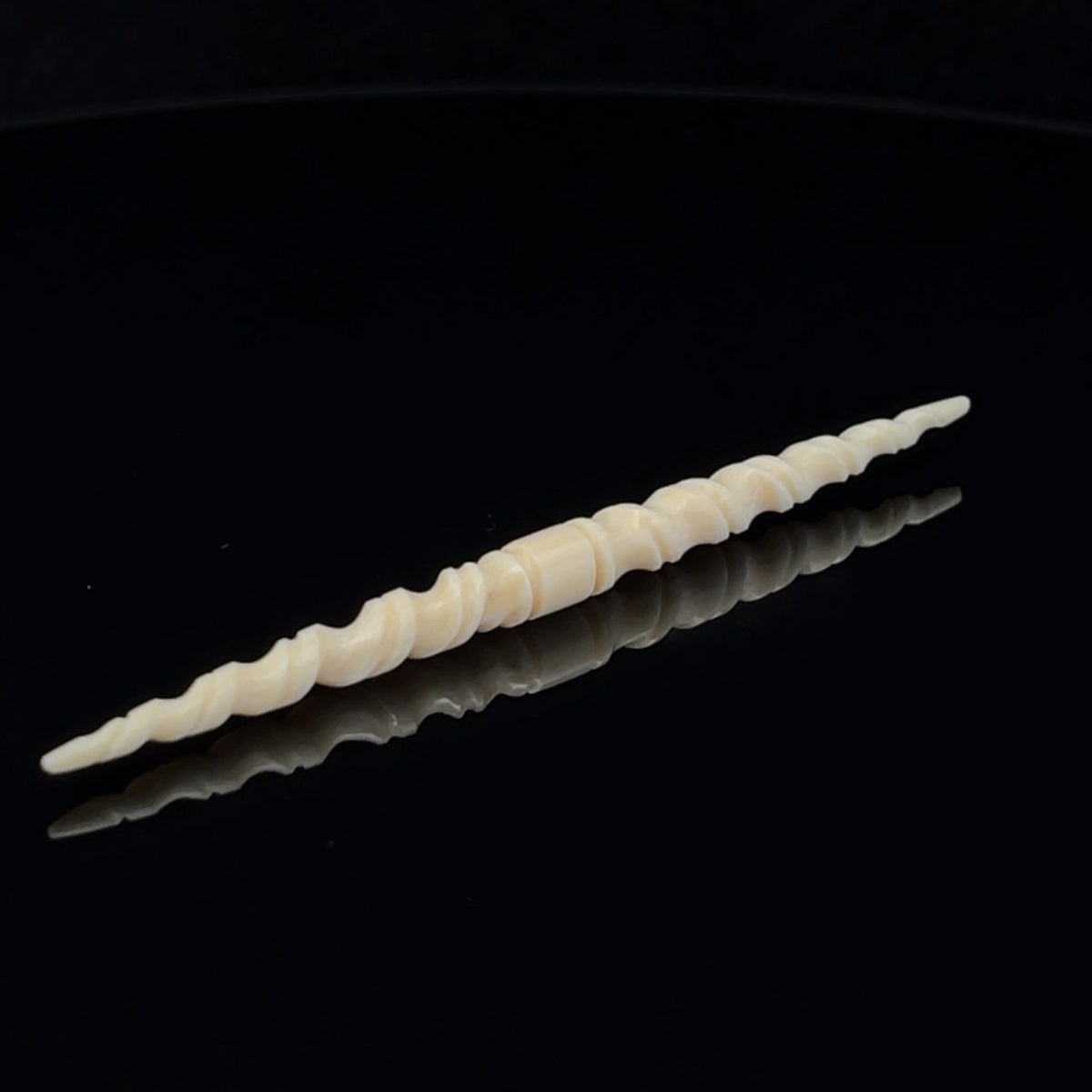 6g (4mm) Fossilized Mammoth Ivory Carved Septum Spike