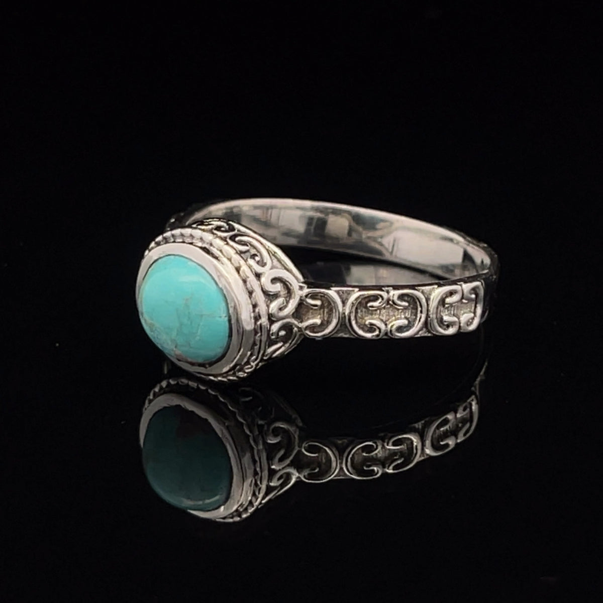 Sterling Silver Turquoise Ring Size 11