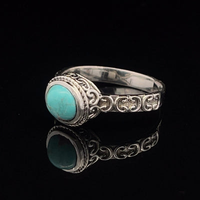 Sterling Silver Turquoise Ring Size 11