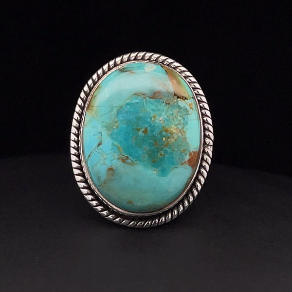 Sterling Silver Kingman Turquoise Ring Size 6.5