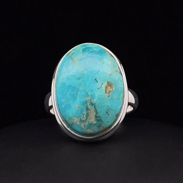 Sterling Silver Kingman Turquoise Ring Size 7