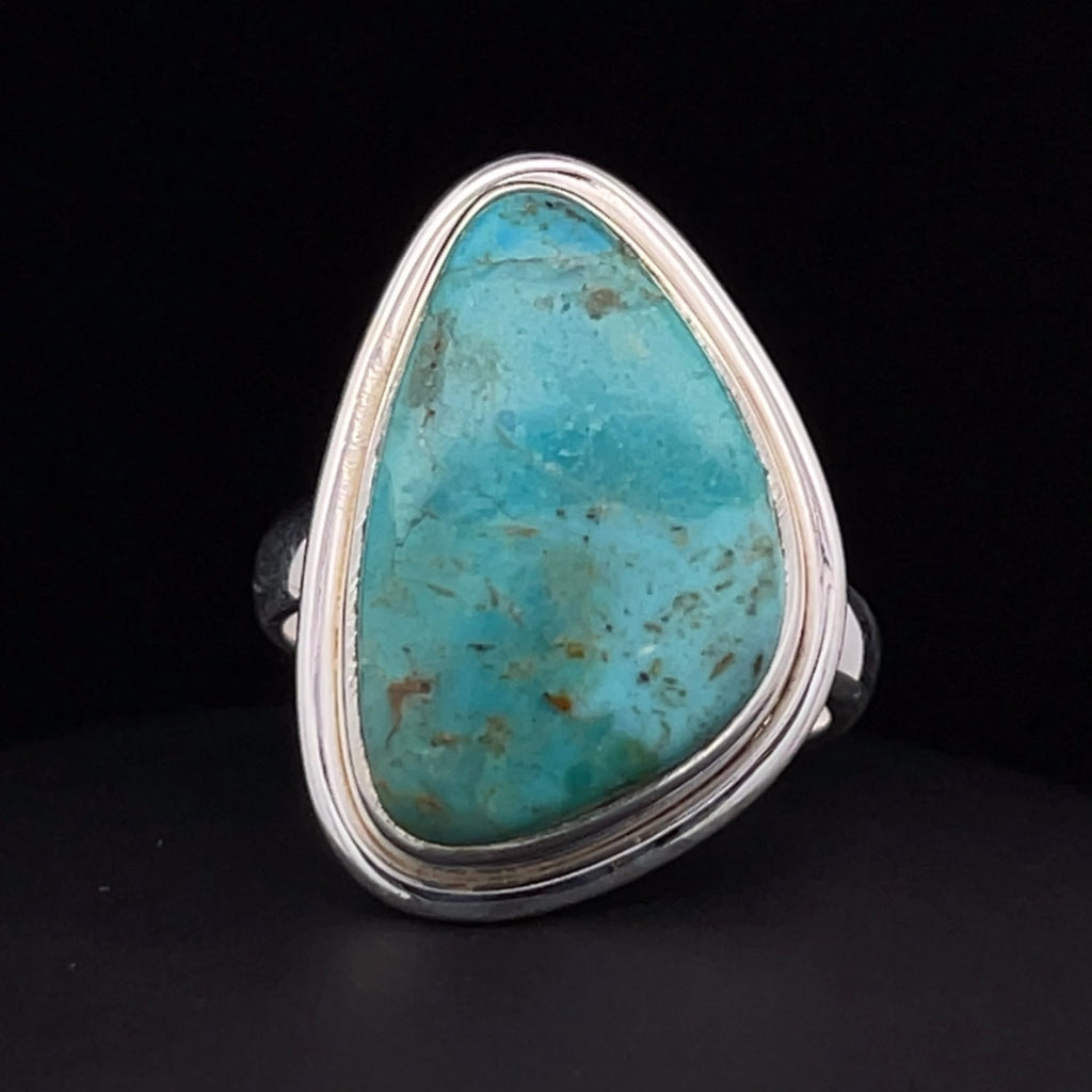 Sterling Silver Kingman Turquoise Ring Size 7