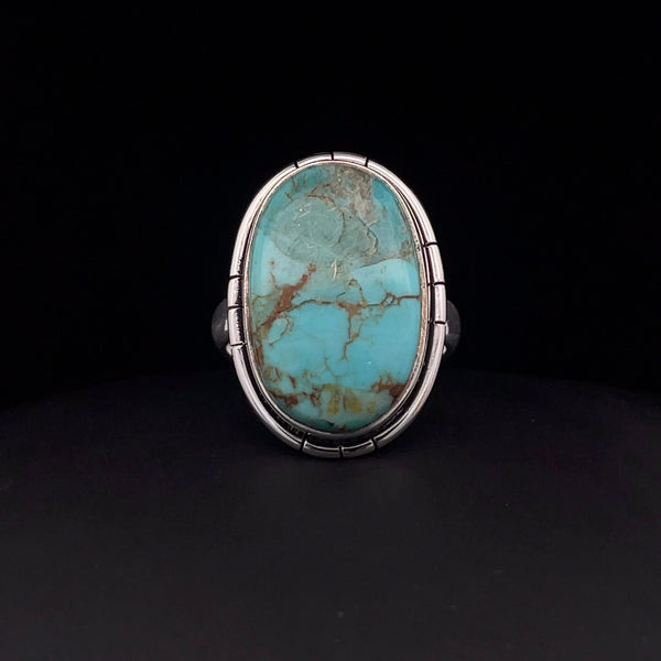 Sterling Silver Kingman Turquoise Ring Size 7