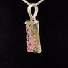 Sterling Silver Carved Watermelon Tourmaline Pendant