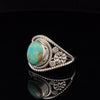 Sterling Silver Kingman Turquoise Ring Size 9.5