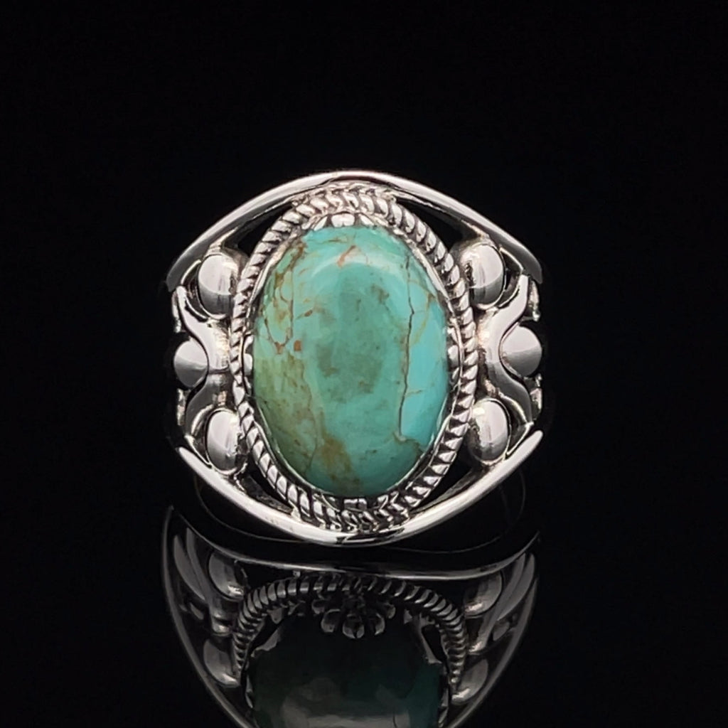 Sterling Silver Turquoise Ring Size 8