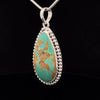 Sterling Silver Raw Kingman Turquoise Pendant