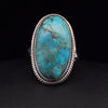 Sterling Silver Kingman Turquoise Ring Size 8