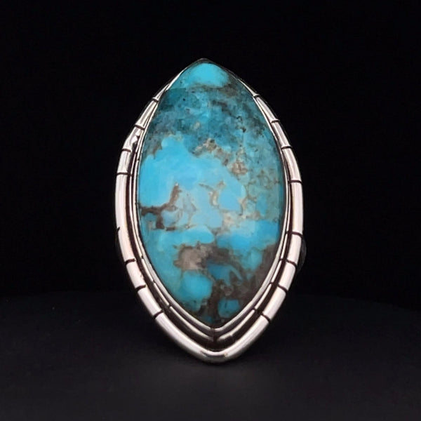 Sterling Silver Kingman Turquoise Ring Size 5