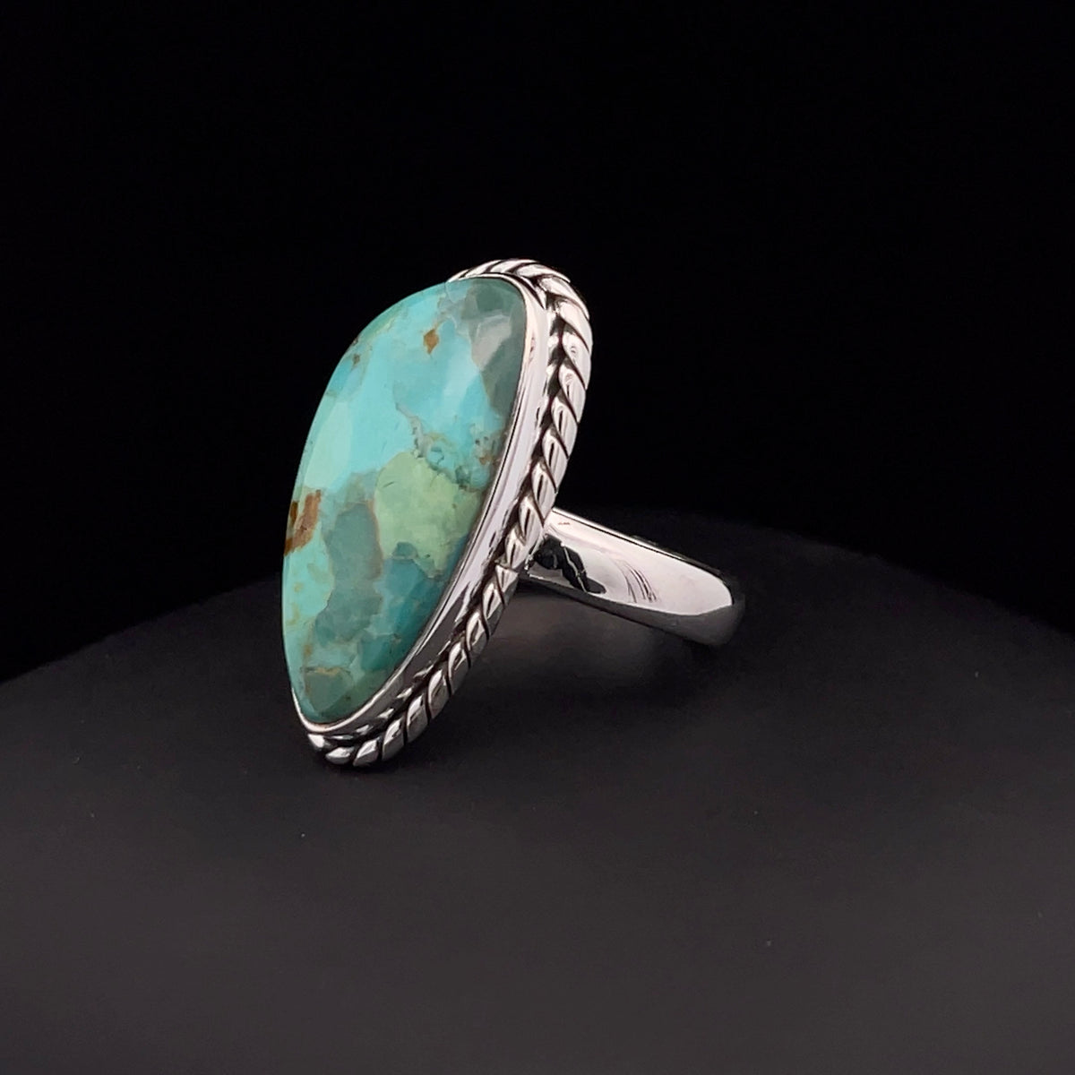 Sterling Silver Kingman Turquoise Ring Size 7
