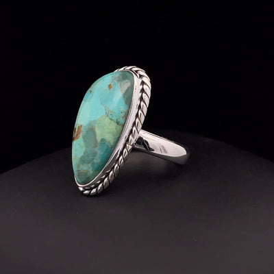 Sterling Silver Kingman Turquoise Ring Size 7