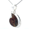 Sterling Silver Fossilized Ammonite Pendant