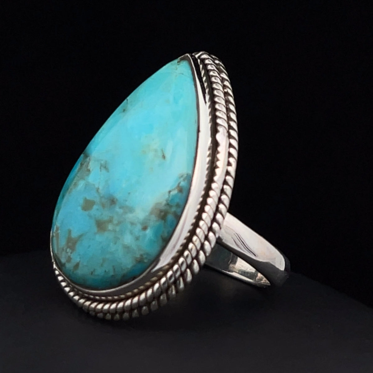 Sterling Silver Kingman Turquoise Ring Size 7
