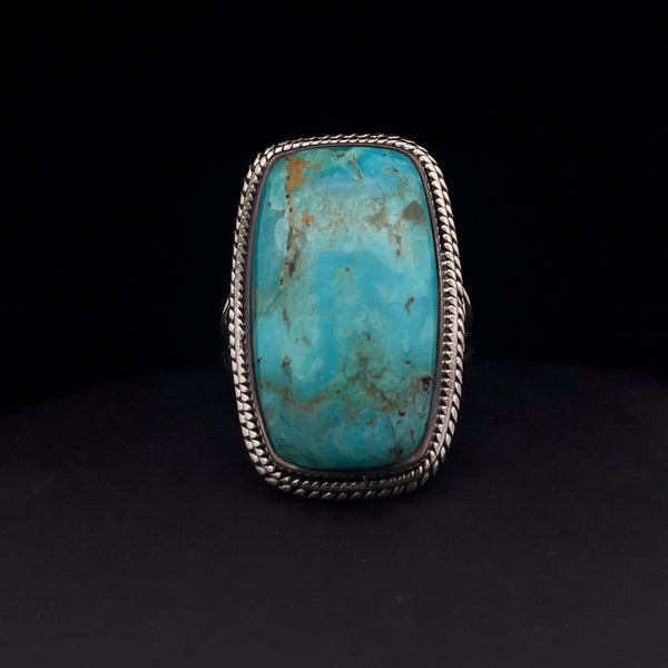 Sterling Silver Kingman Turquoise Ring Size 7