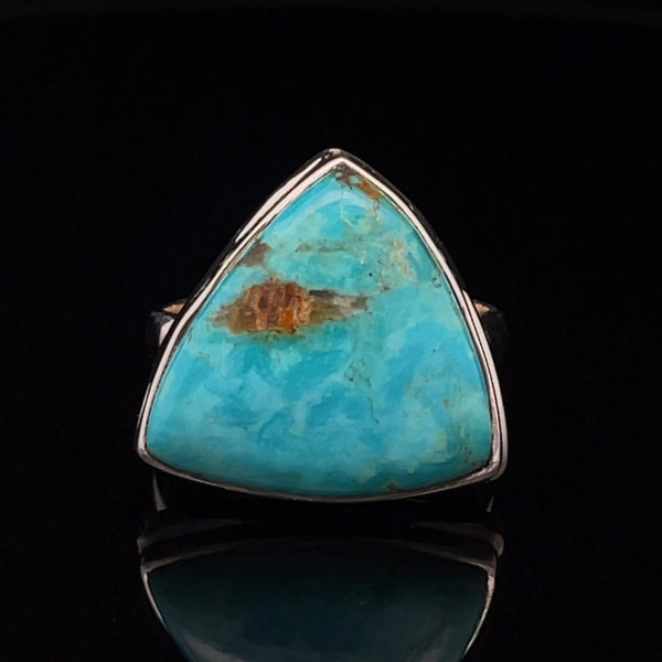 Sterling Silver Kingman Turquoise Ring Size 10