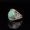 Sterling Silver Kingman Turquoise Ring Size 7