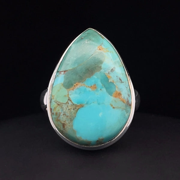 Sterling Silver Kingman Turquoise Ring Size 7