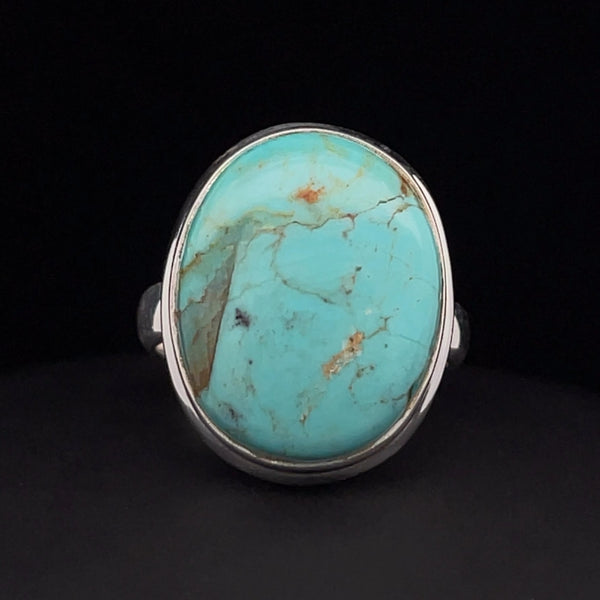 Sterling Silver Kingman Turquoise Ring Size 7