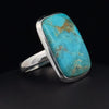 Sterling Silver Kingman Turquoise Ring Size 7