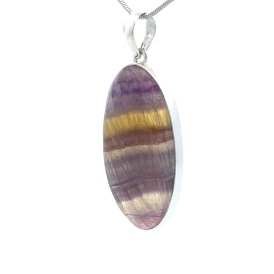 Sterling Silver Rainbow Fluorite Pendant
