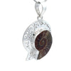 Sterling Silver Fossilized Ammonite Pendant