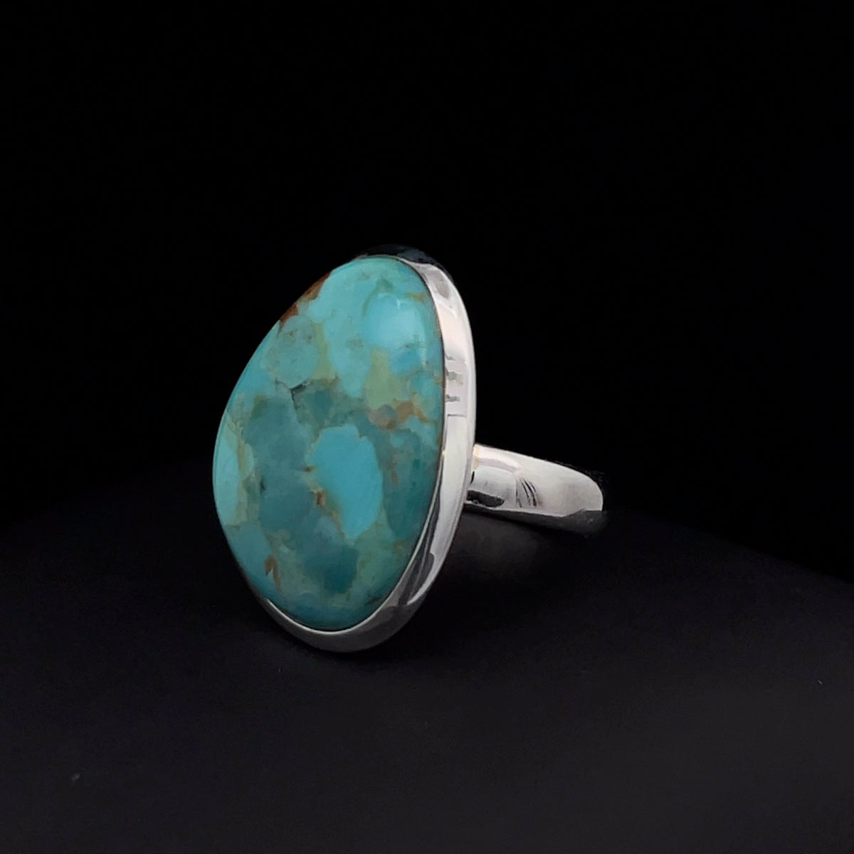 Sterling Silver Kingman Turquoise Ring Size 7