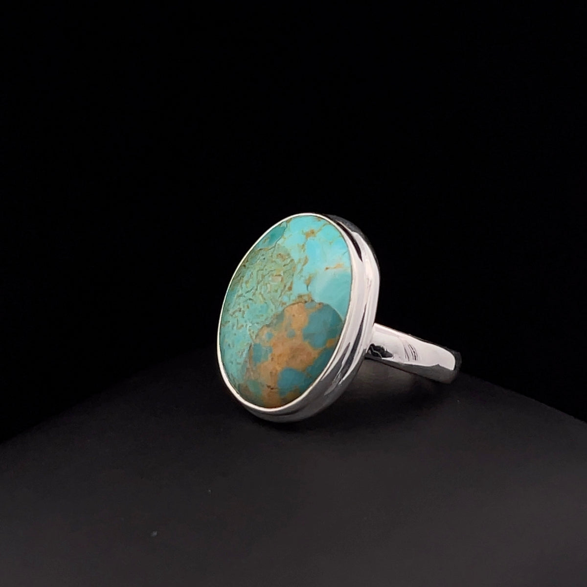 Sterling Silver Kingman Turquoise Ring Size 7