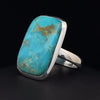 Sterling Silver Kingman Turquoise Ring Size 7