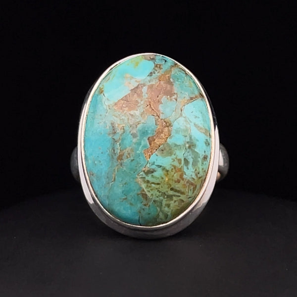 Sterling Silver Kingman Turquoise Ring Size 7