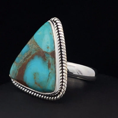 Sterling Silver Kingman Turquoise Ring Size 7