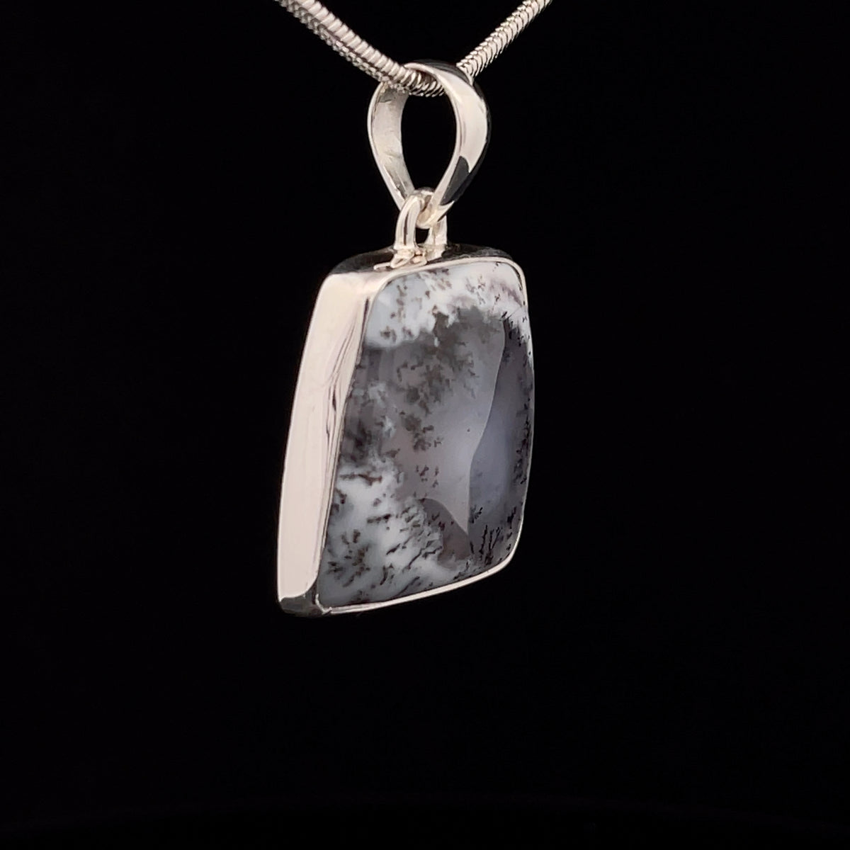 Sterling Silver Dendritic Opal Pendant