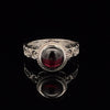 Sterling Silver Garnet Ring Size 8