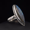 Sterling Silver Labradorite Ring Size 10