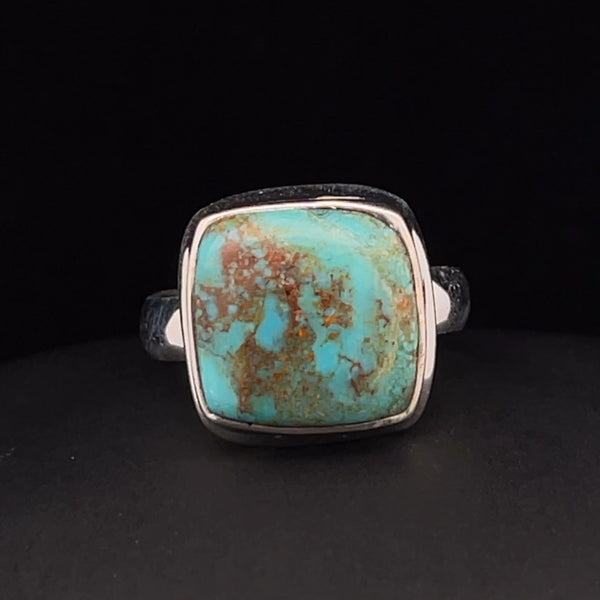 Sterling Silver Kingman Turquoise Ring Size 7