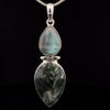 Sterling Silver Seraphinite and Labradorite Pendant