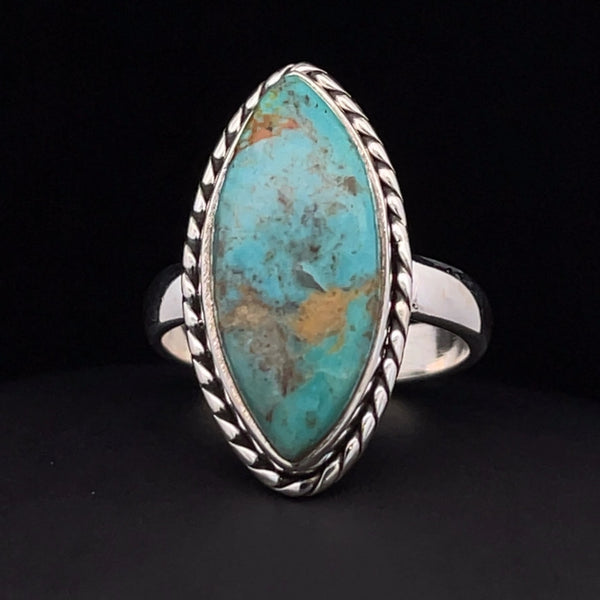 Sterling Silver Kingman Turquoise Ring Size 7