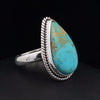 Sterling Silver Kingman Turquoise Ring Size 6.5